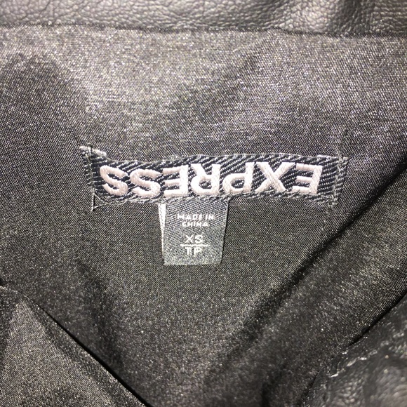 Express peplum faux letter strapless shirt - Picture 3 of 3